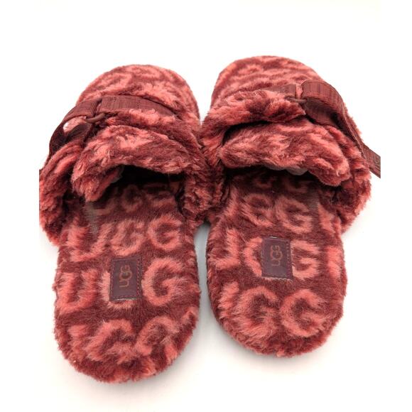 UGG Fluff It Pop Slide Cozy Slippers Shoes Men's Red Wine Terra Size US9 EU42 - Picture 10 of 12